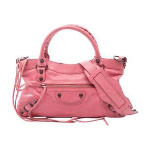Balenciaga The First Handbag Leather Pink